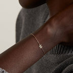 Gold t Initial Bracelet for Women,Dainty Gold Stainless Steel Chain Bracelet For Women