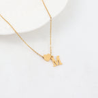 Gold Heart Initial Necklaces For Women-18k Gold Plated Dainty Choker Necklace For Women Trendy Stainless Steel Pendant Letter Necklaces For Women Jewelry Gifts