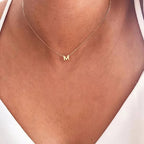 Gold Initial Necklaces For Women - Dainty 18K Gold Letter Necklaces Tiny A-Z Choker Necklaces for Women Trendy Jewelry Gifts