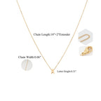 Gold Initial Necklaces For Women - Dainty 18K Gold Letter Necklaces Tiny A-Z Choker Necklaces for Women Trendy Jewelry Gifts