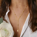 Gold Initial Charm Heart Necklaces For Women-18k Gold Plated Dainty Long Toggle Heart Mothers Day Necklaces For Women Trendy Jewelry Gifts