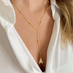 Gold Initial Charm Heart Necklaces For Women-18k Gold Plated Dainty Long Toggle Heart Mothers Day Necklaces For Women Trendy Jewelry Gifts
