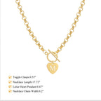 Initial Necklaces for Women 18K Gold Plated Dainty Heart Letter A-Z Necklace for Women Love Jewelry Gift for Women