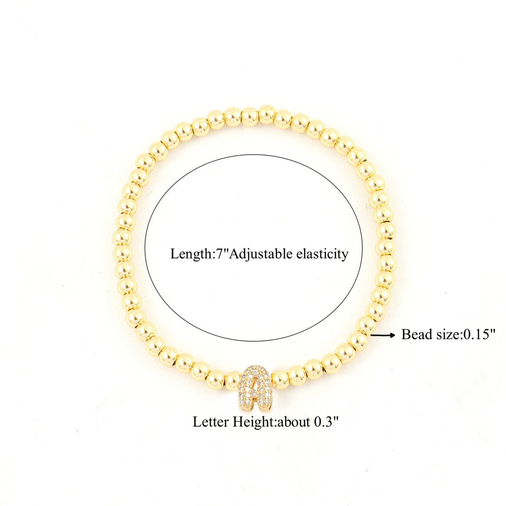 Gold Initial Bracelet For Women - Dainty 18K Gold Letter Bracelet for Women Trendy Jewelry Gifts