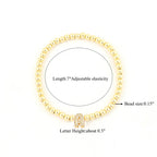 Gold Initial Bracelet For Women - Dainty 18K Gold Letter Bracelet for Women Trendy Jewelry Gifts