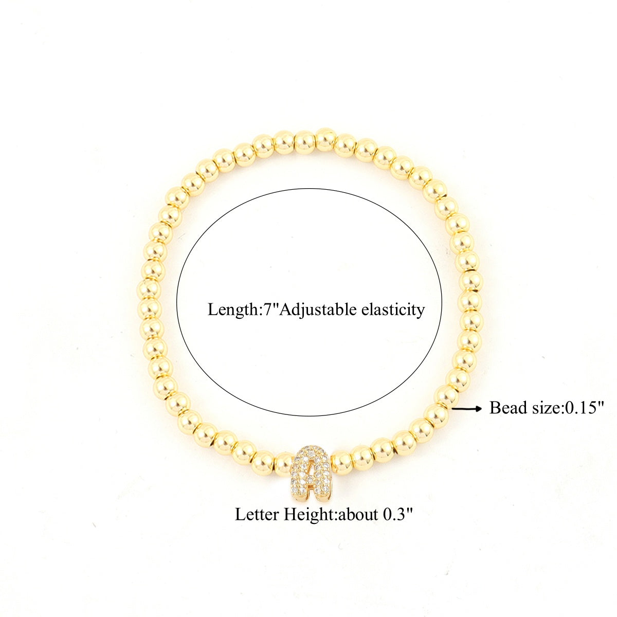 Gold Initial Bracelet For Women - Dainty 18K Gold Letter Bracelet for Women Trendy Jewelry Gifts