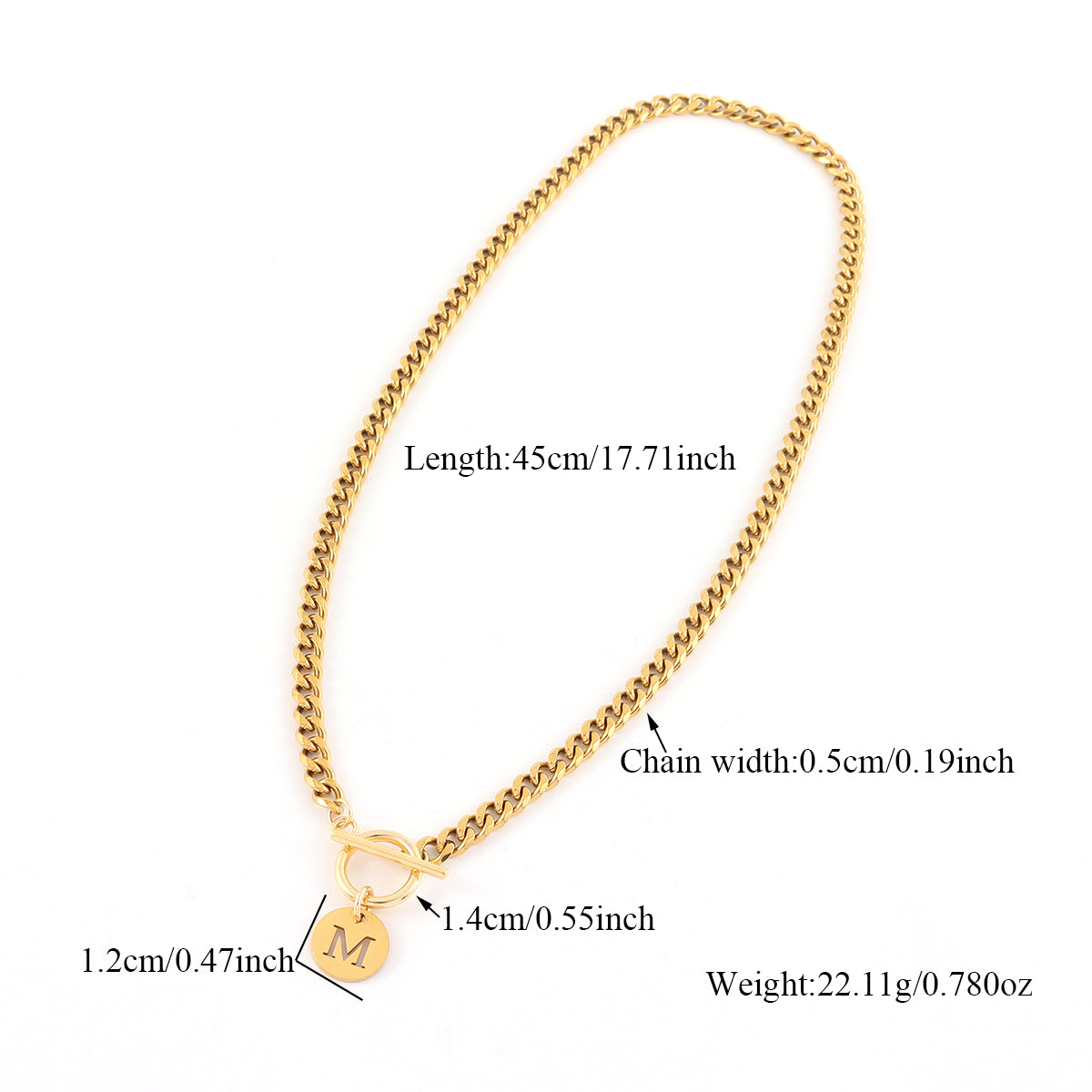 Initial Necklaces for Women 18K Gold Plated Dainty Round Letter A-Z Necklace for Women Love Jewelry Gift for Women
