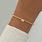 Gold Initial Bracelet For Women - Dainty 18K Gold Letter Bracelet for Women Trendy Jewelry Gifts